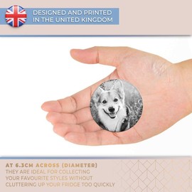 Destination Vinyl ltd Magnet for Refrigerator, Fridge BW - Cute Corgi Dog Pet Animal for Office, Cabinet and Whiteboard, Magnetic Stickers, 36235