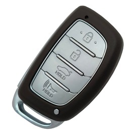 Smart Key Fob Cover Case Shell Fit for Hyundai Tucson Sonata Elantra 2015 2016 2017 2018 2019 2020 2021 Keyless Entry Remote Casing (with Battery Holder B)