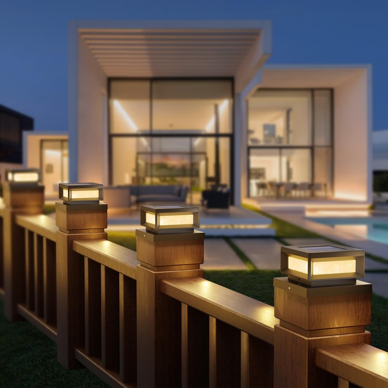 Mlambert 16 Pack Solar Post Cap Lights Outdoor, Waterproof Deck