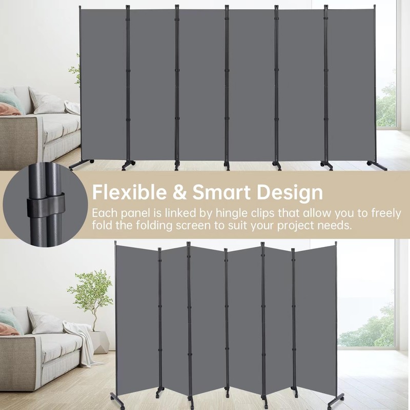 Room Divider Large 1 Panel Privacy Screen,Portable Room Partition on