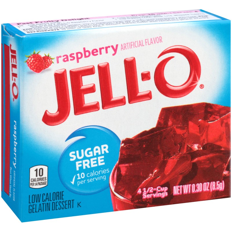 Jell-O Raspberry Sugar Free Gelatin Dessert Mix (24 ct Pack,