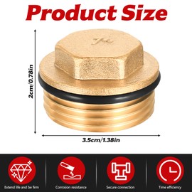 Pack of 4 Reducers 3/4 to 1/2, Brass Reducer 3/4 to 1/2 Inch (1-2)