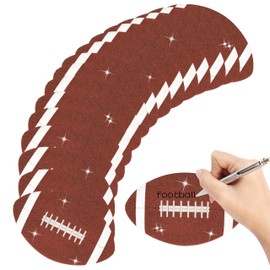 100pcs Glitter Football Cutouts Sports Ball Bulletin Board Football Shape Paper Cuts Party Decorations for Sports Theme Party Baby Shower Birthday Classroom Game Day Wall Decor Supplies