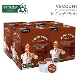 Donut House Collection Donut House Coffee Keurig Single-Serve K-Cup Pods, Light Roast Coffee, 96 Count