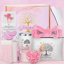 Regalos de Cumpleaños para Mujer,Canasta de Spa Relajante para Mujer,Árbol de La Vida Paquete de Cuidado Personal para Mujeres, Ideal Caja de Regalos 