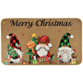 Finphoon Christmas Door Mat,Gnome Christmas Outdoor Mat,Anti Slip Christmas Mats for Front Door,Christmas Rugs for Indoor or Outdoor Decorations,17x29 Inch