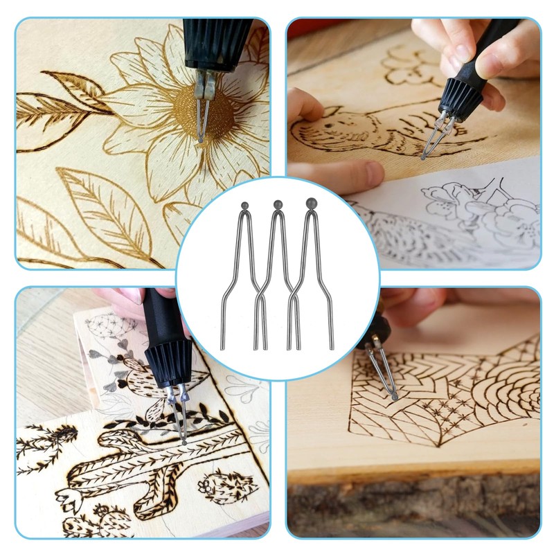 Pyrography Wire Tip 6 Pack Wood Burning Ball Tips Adjustable