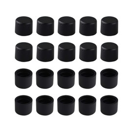 Futheda 20Pcs Plastic RCA Port Plug Protective Cover Audio Lotus Head Lotus Block Plug Anti Dust Cover Cap Black