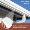 Gutter Valley Splash Guards, 15.7 x 3.5 Inch 4 Pack
