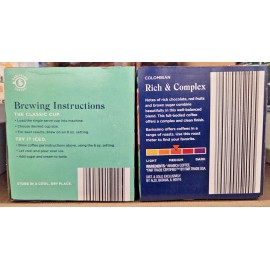 Barissimo Colombian Medium Roast 12 Cups Coffee 3.99oz 113g (2 Boxes)