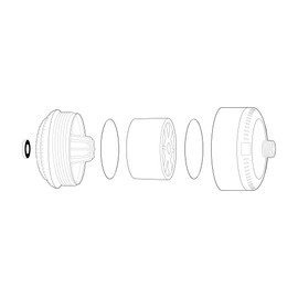 Sprite Industries SL2-WH Slim-Line 2 Universal Shower Filter, White