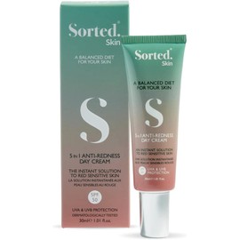 Sorted Skin 5 in 1 Anti-Redness CC Cream SPF50 Colour Correcting Formula for Hypersensitive and Redness Prone Skin, Suitable for All skin Types 1 x 30ml