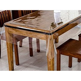 KW Clear Vinyl Transparent Tablecloth Protector (Oblong 54”x72”)