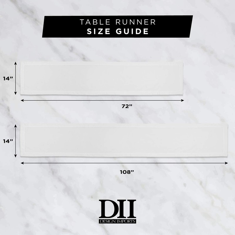DII Jute Burlap Collection Kitchen Tabletop, Table Runner, 14x72, Middle