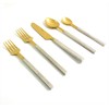 Vibhsa Golden Stainless Steel Flatware Set of 20 Pieces