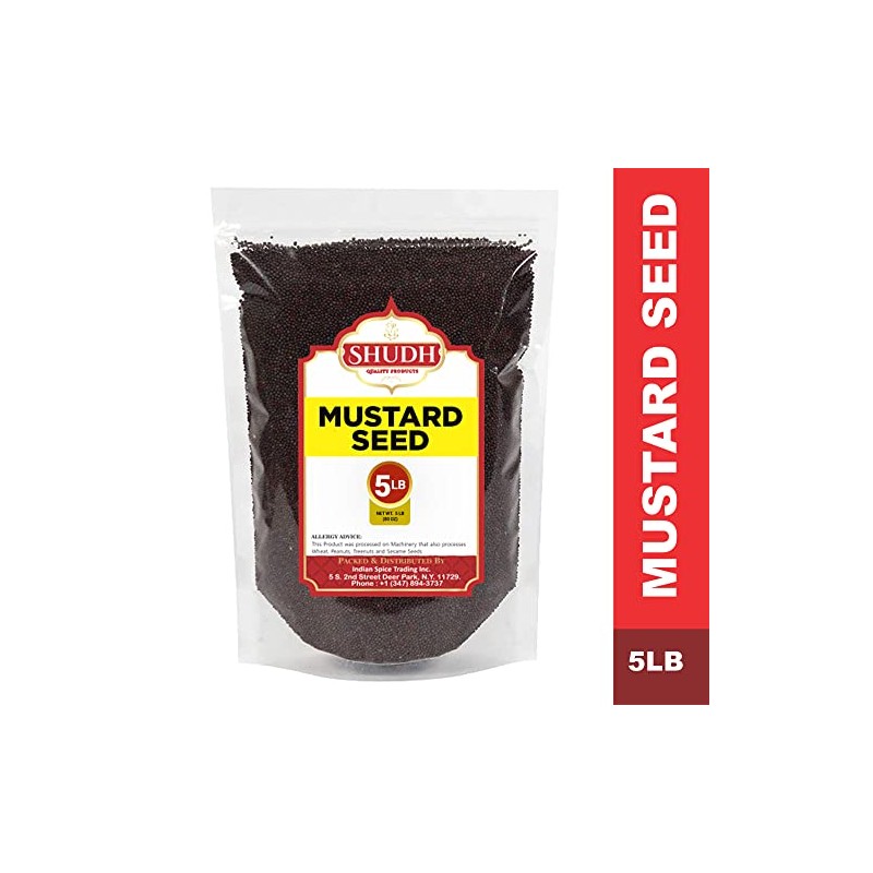 Black Mustard Seed 5 LB | 80 oz | Whole