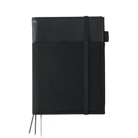 KOKUYO Notebook Cover, Journal Systemic, Ring Notebook Compatible, A5, Leather-like, Black, 50 Sheets, NO-V685B-D