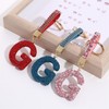 Gold Initial Letter Keychain Gift for Women Girls Bling Sparkly