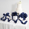 HUIHUANG Navy Blue Satin Wired Ribbon 1-1/2 inch Navy Double-Faced