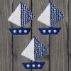 Paddys Patches Mini Sailboat Embroidered Patch — 3-Pack — Iron On