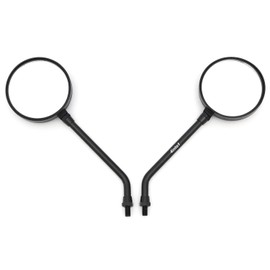 Set of 2 Reproduction Kawasaki Style Black Mirrors - Compatible with KZ900 Z1 KZ1000 LTD