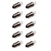 Pack of 10 E10 Miniature Screw Base Light Bulbs, 3.8V