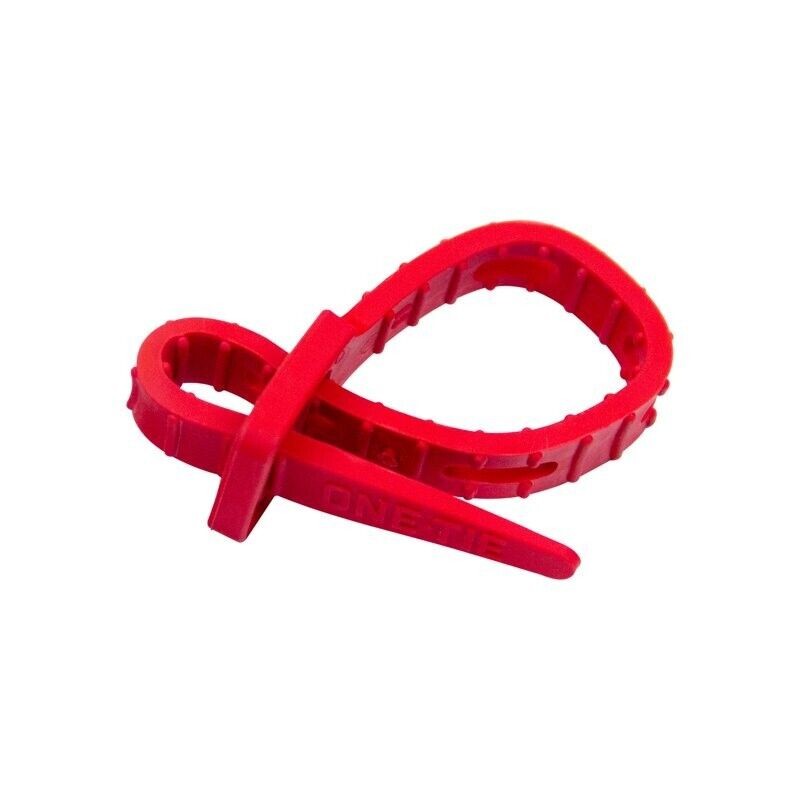 One-Tie TOT60022 14 in. Reusable Tie Strap, Red, 2 Pack