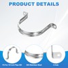 PATIKIL 90mm Rigid Pipe Strap, 8 Pcs 304 Stainless Steel