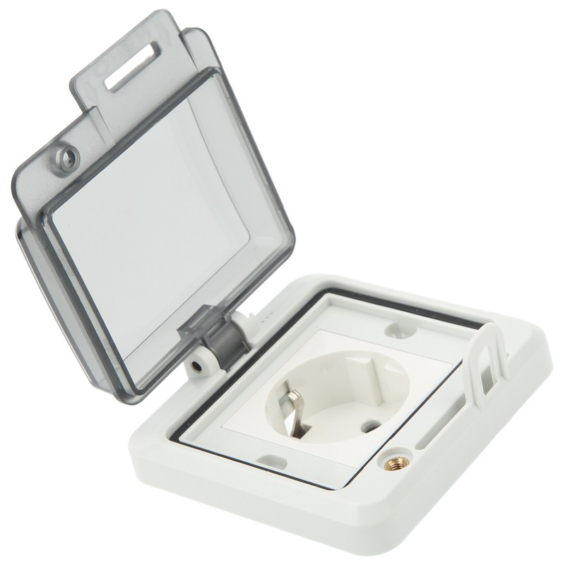 Standard IP66 Waterproof Wall Outlet Wall Mounted Concealed Plug Adapter