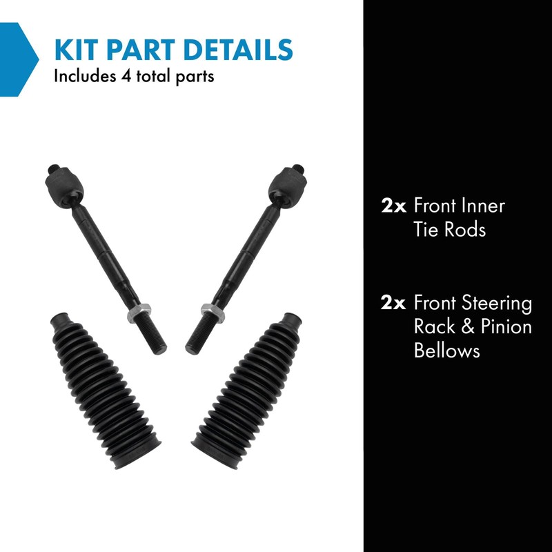 TRQ Front Driver & Passenger Side Inner Steering Kit Steering