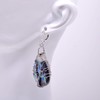 Tree of Life Hand Wrapped Iridescent Abalone Shell Teardrop Earrings