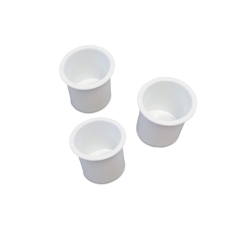 3 Cup Holder Plastic Pocket Recessed Drop in Insert Universal