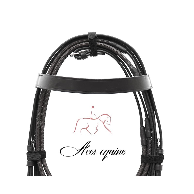 Leather Horse Hunter Bridle 2 Inch Noseband and 1 Inch