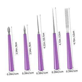 LALAFINA 5pcs Beading Tools Set Diamond File Bead Reamer Kit Multi-use Reamer for Enlarging Shaping Bead