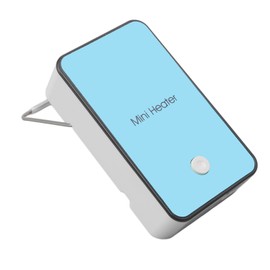 Mini Heater Fast Heating Low Noise Miniwatt Blue Portable Desk Warmer with Rotating Bracket for Room Office School Desktop UK Plug 220V