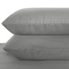 Brentfords Grey Pillow Cases 2 Pack, Housewife Pillowcases Bed Pillow