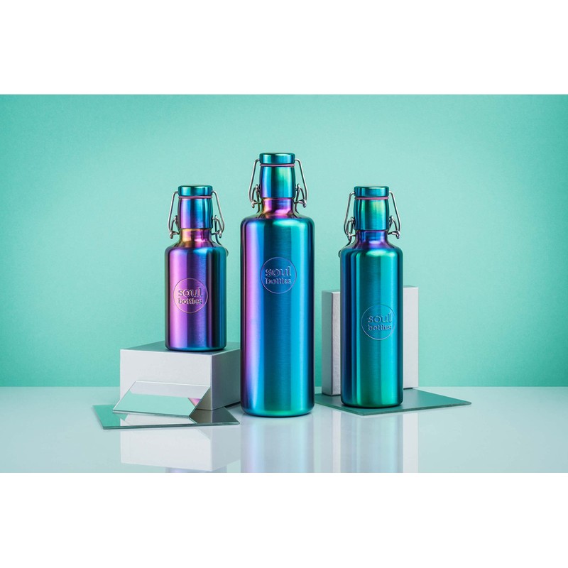 Soulbottles Unisex - Adult Utopia Stainless Steel Bottle, Purple, 0.5