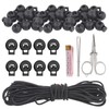 Swpeet Pack of 105 Round Single Hole Plastic Cord Locks