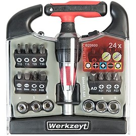CON:P B20600 T-Ratchet Screwdriver Set, Set of 24 Pieces