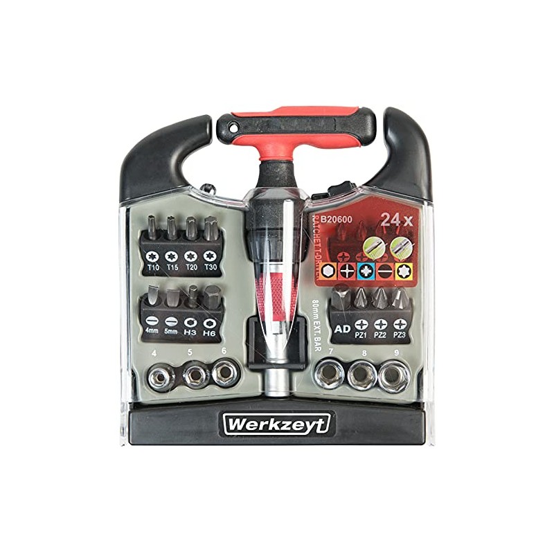 CON:P B20600 T-Ratchet Screwdriver Set, Set of 24 Pieces