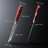 YFWOOD Steak Knives Set of 4, 4.8 Inch Non Serrated