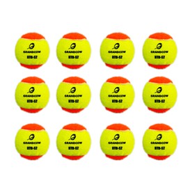 GRANDCOW Beach Tennis Ball 12/24 Packs Stage 2 Trainning Low Speed Balls (12)
