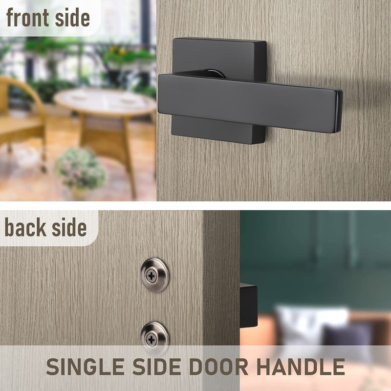 KNOBWELL 6 Pack Heavy Duty Dummy Door Handle Door Leversets,