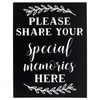 2 Card Sign Set for Funeral Memory Table, Please Share