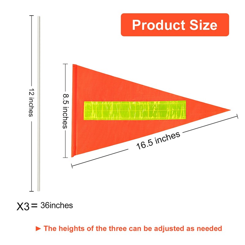 Replacement Reflective Safety Flags Large Size 2Packs Compatible with Step2
