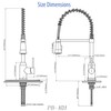 Pacific Bay Rainier Coil Pull-Down Kitchen Faucet – Commercial-Style Spring