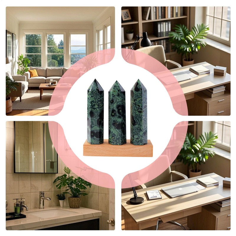 Malachite Crystal Column | Natural Crystals Decoration | Tabletop Ornament