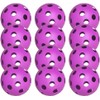 12 Pack Pickleball Balls, 40 Holes Outdoor Pickleballs, High Elasticity