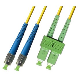 1M Singlemode Duplex Fiber Optic Cable (9/125) - FC/UPC to SC/APC