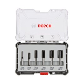Bosch Professional 6-Piece Groove Cutter Set (for Wood, Accessories for Routers with 8 mm Shaft)